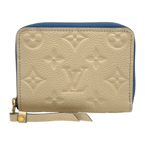 LOUIS VUITTON Blue Monogram Leather Wallet - Picture 3 of 7